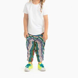 Kids Stripe Harem Pant Unisex Cotton Gypsy Travel Boho Loungewear Pants Blue